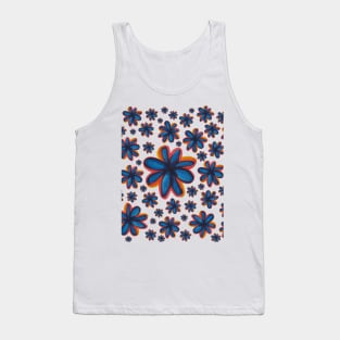 Vibrant Blue Flowers Tank Top